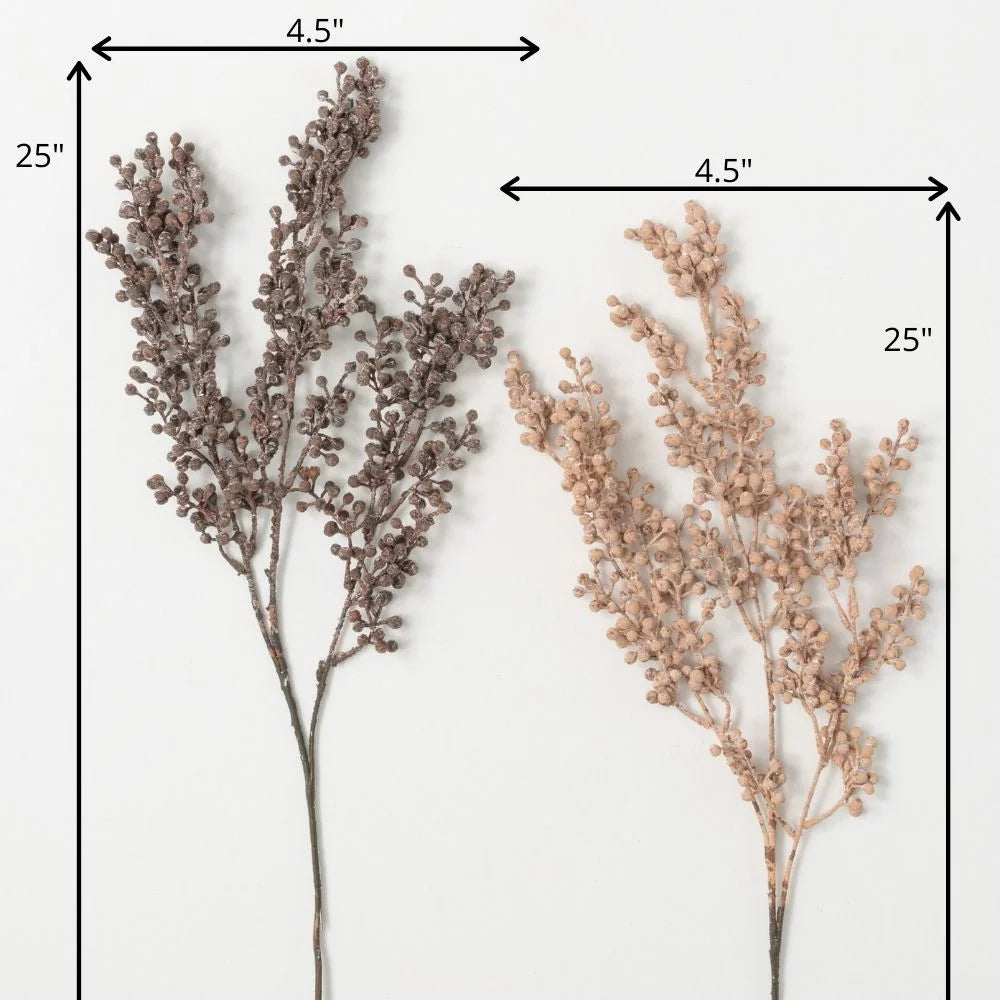 Artificial Dried Blush Berry Stem Set of 2 C624028