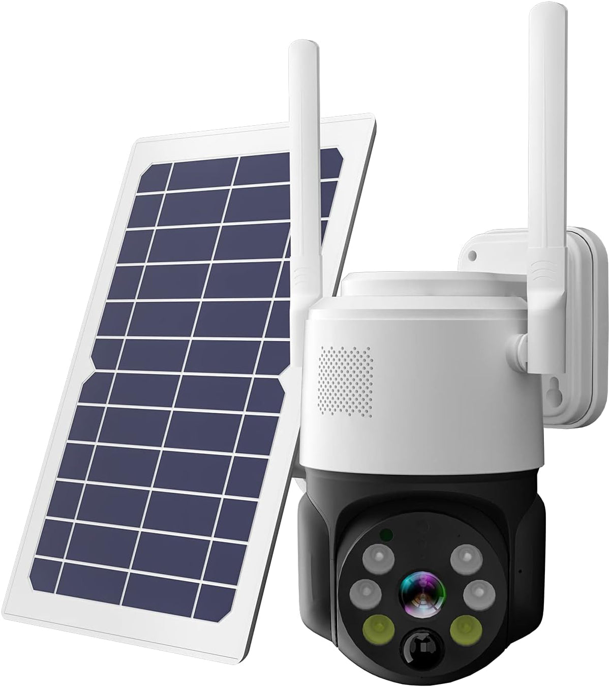 Solar Security Camera Outdoor Wireless Pan Tilt Battery Powered Auto Tracking 1080P WiFi PTZ Camera Home Surveillance PIR Motion Detection Two-Way Audio Color Night Vision SD/Cloud Storage D59064