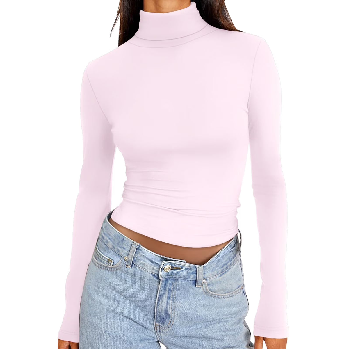Long Sleeve V Neck Crop Top C607520