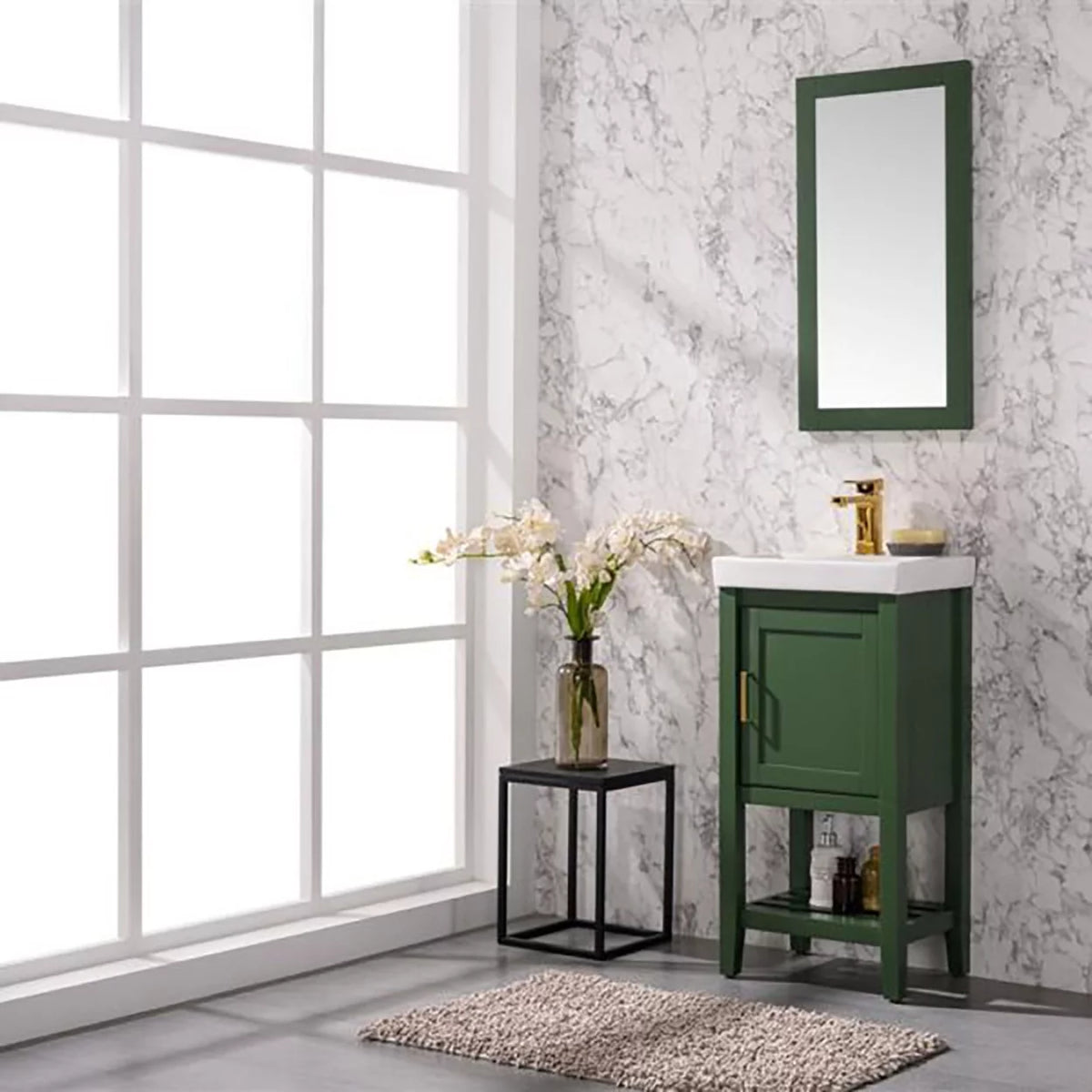 18" Green Sink Vanity P95078