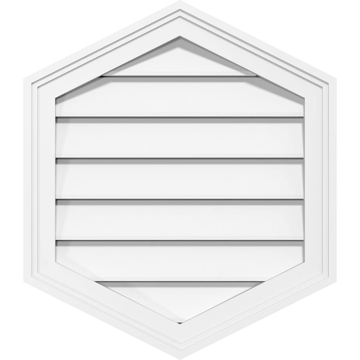 36x22W x 42x22H Vertical Peaked Surface Mount PVC Gable Vent K531