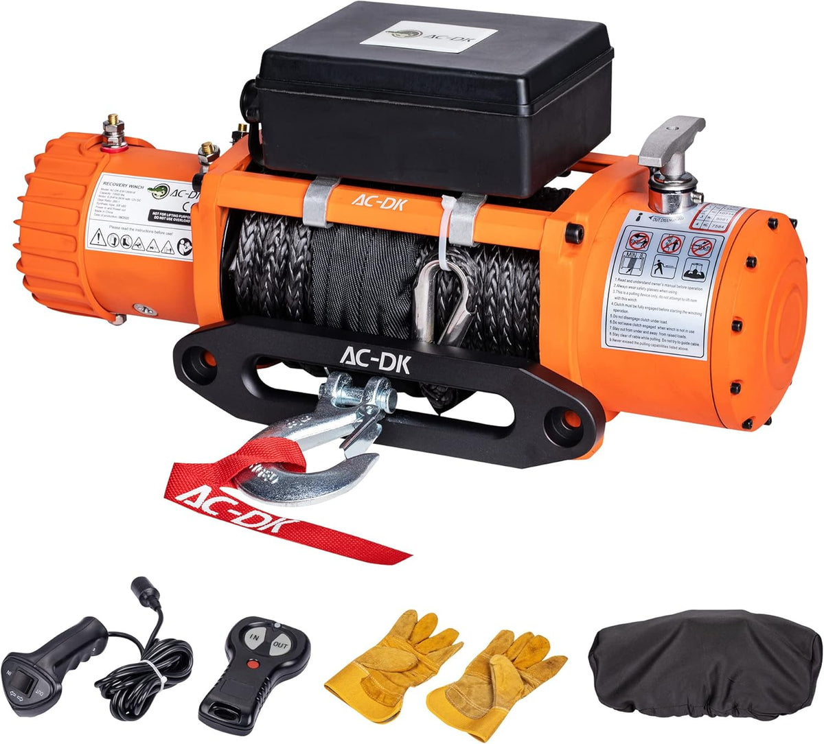 13000 lb 12V Electric Winch Kit with 85ft Synthetic Rope A21269