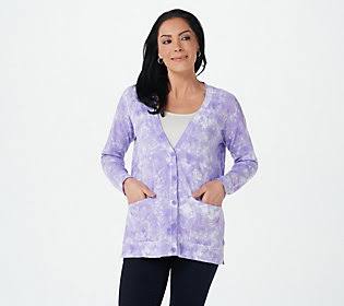 Purple Buttonfront Cardigan Y314