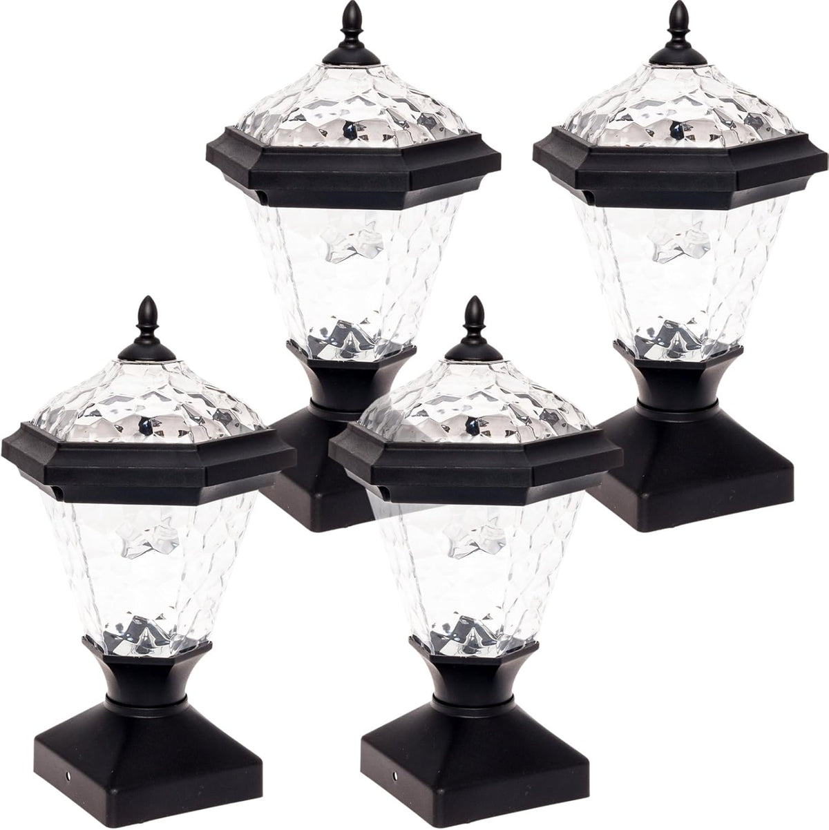 2 Pack Solar Post Cap Light for 4 x 4 Wood Posts W197955