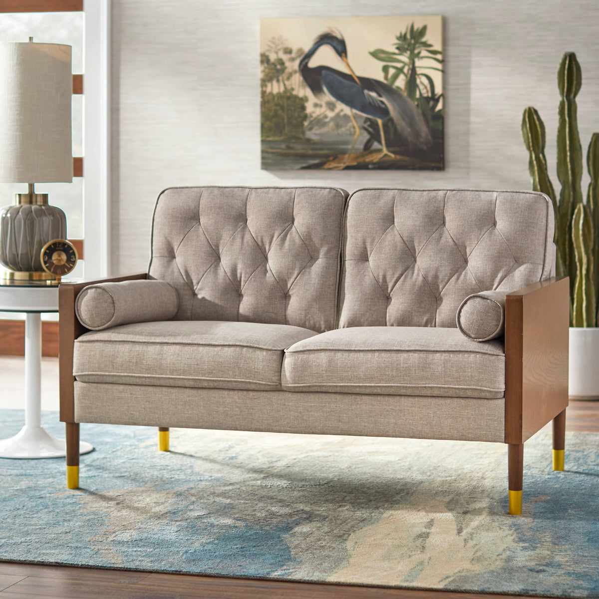 Wheat/Walnut Loveseat J56062