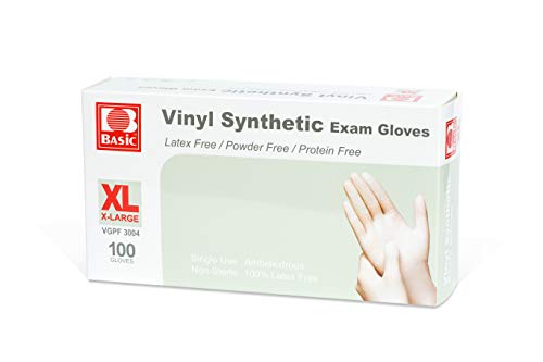 Clear Vinyl Exam Gloves, Extra-Large, Pack of 1000 O4444