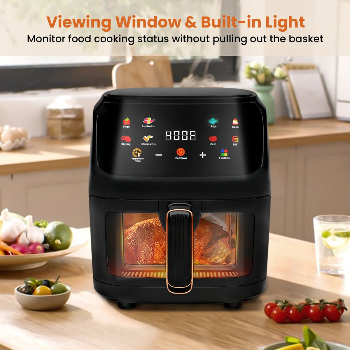 White 7.5QT 8-in-1 Digital Air Fryer H758516