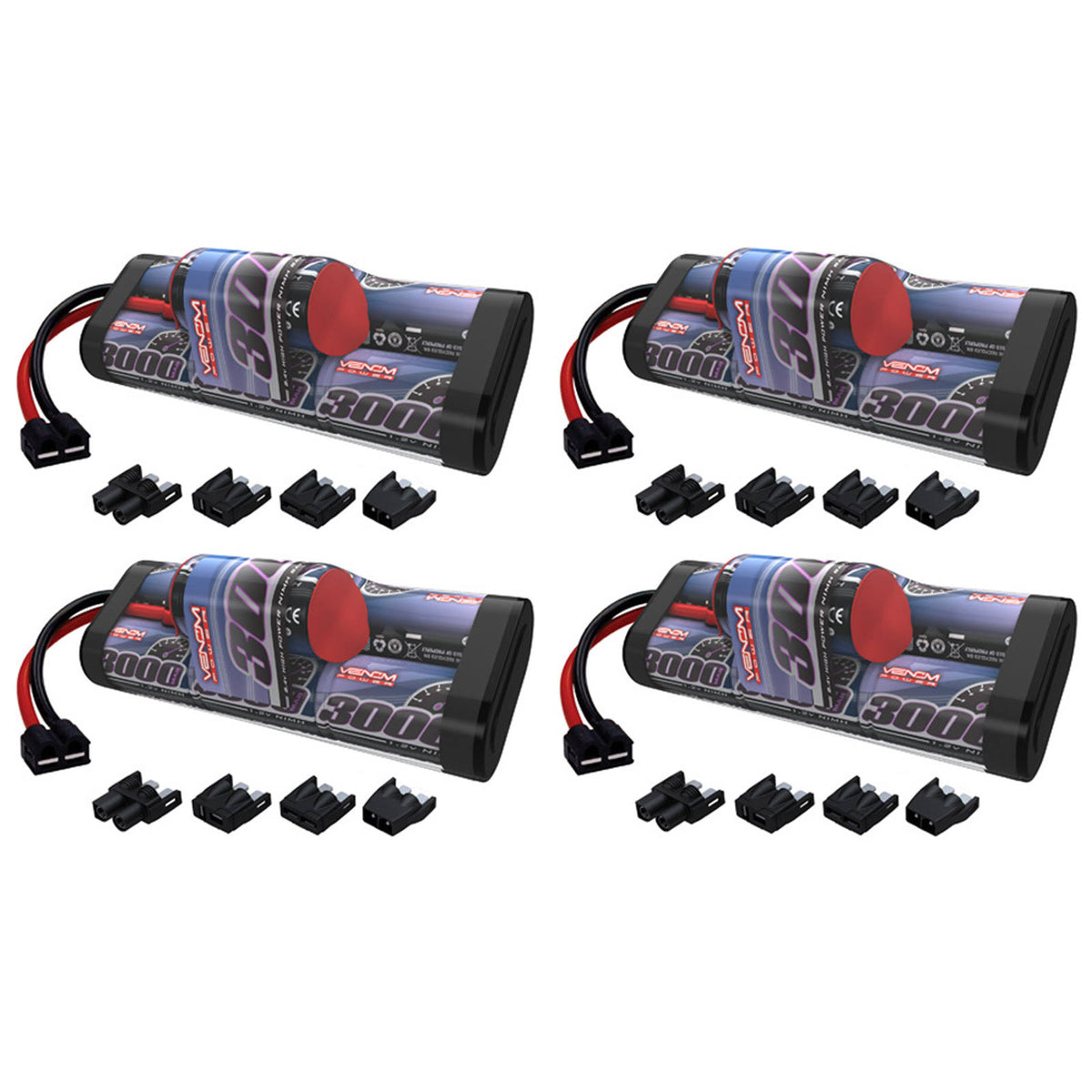 8.4V 3000mAh 7 Cell NiMH Battery X4 Packs D791522