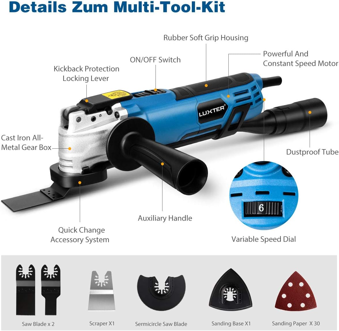 Oscillating Multi Tool with 35 Pc Accessories, Pack of 2 I982