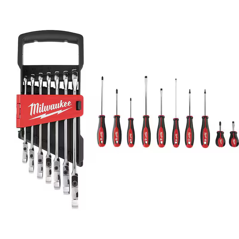 17-Piece Flex-Head Ratcheting Combination Wrench Set Metric Z859