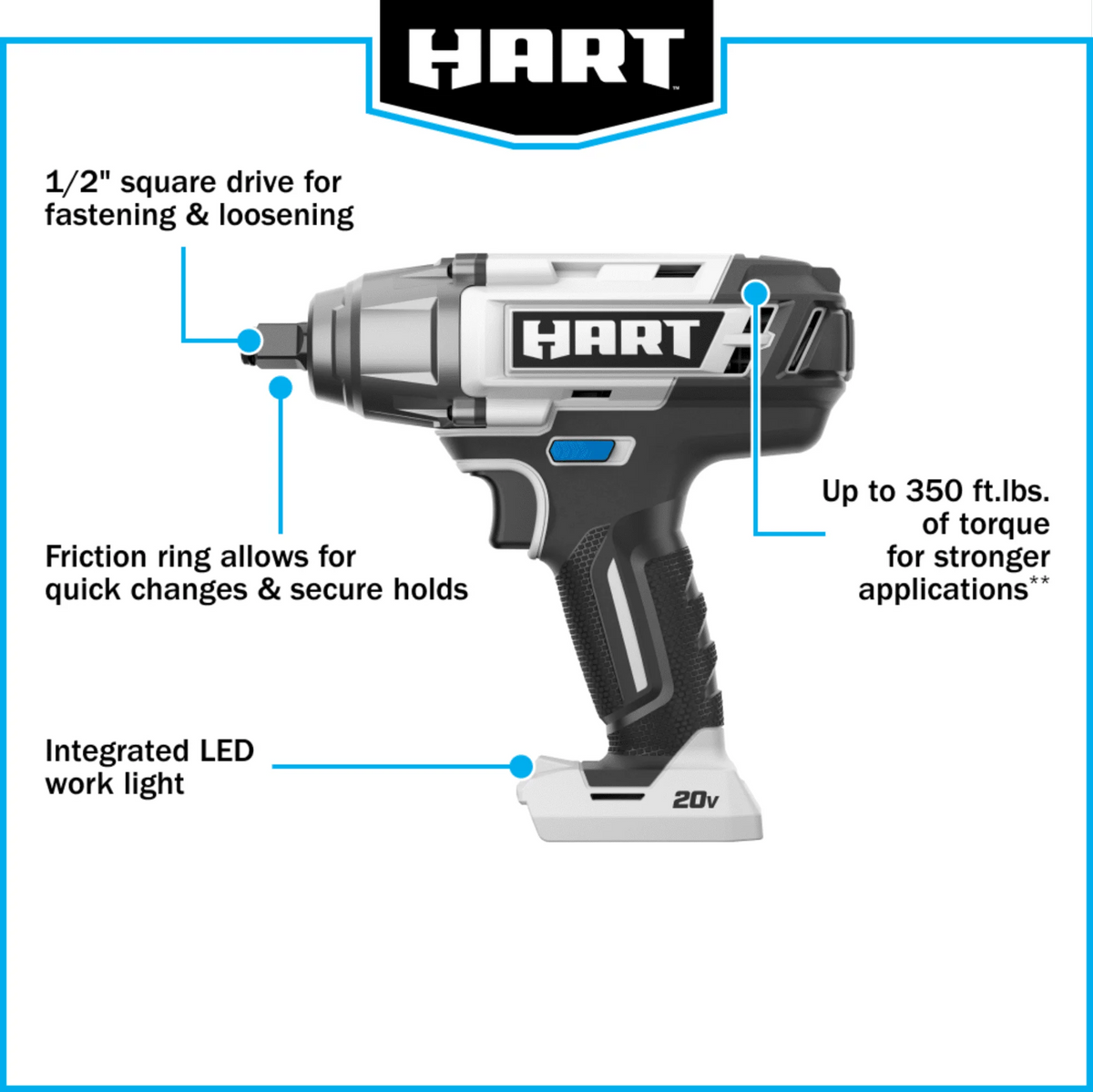 1/2-inch Battery-Powered Impact Wrench K59899