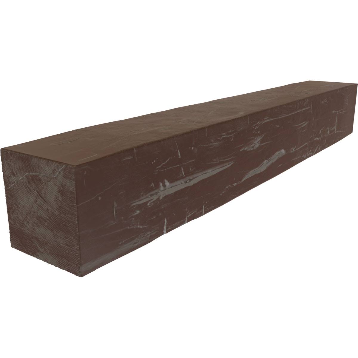 Aged Pecan Hand Hewn Faux Wood Fireplace Mantel G3136