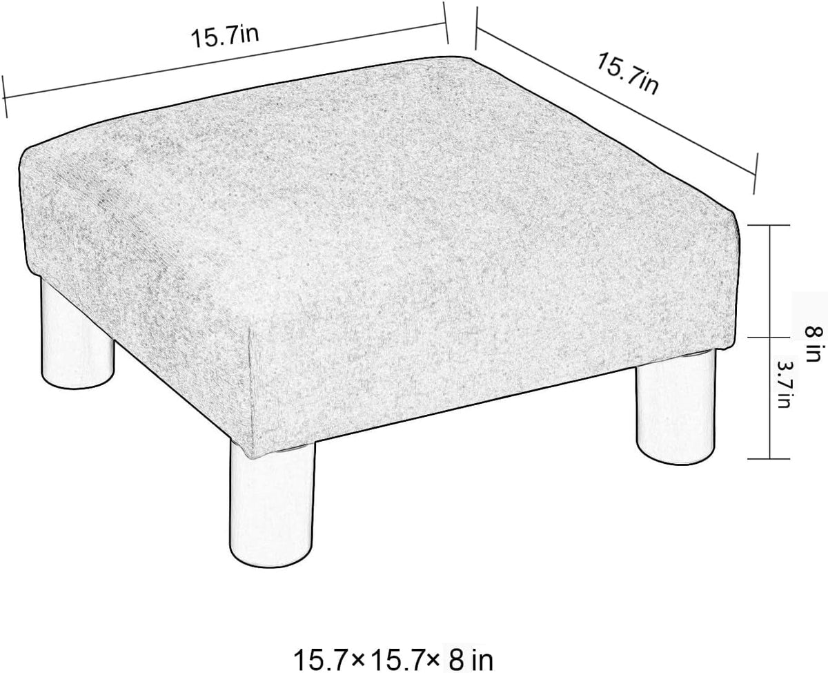 Velvet Ottoman Footstool Y278495