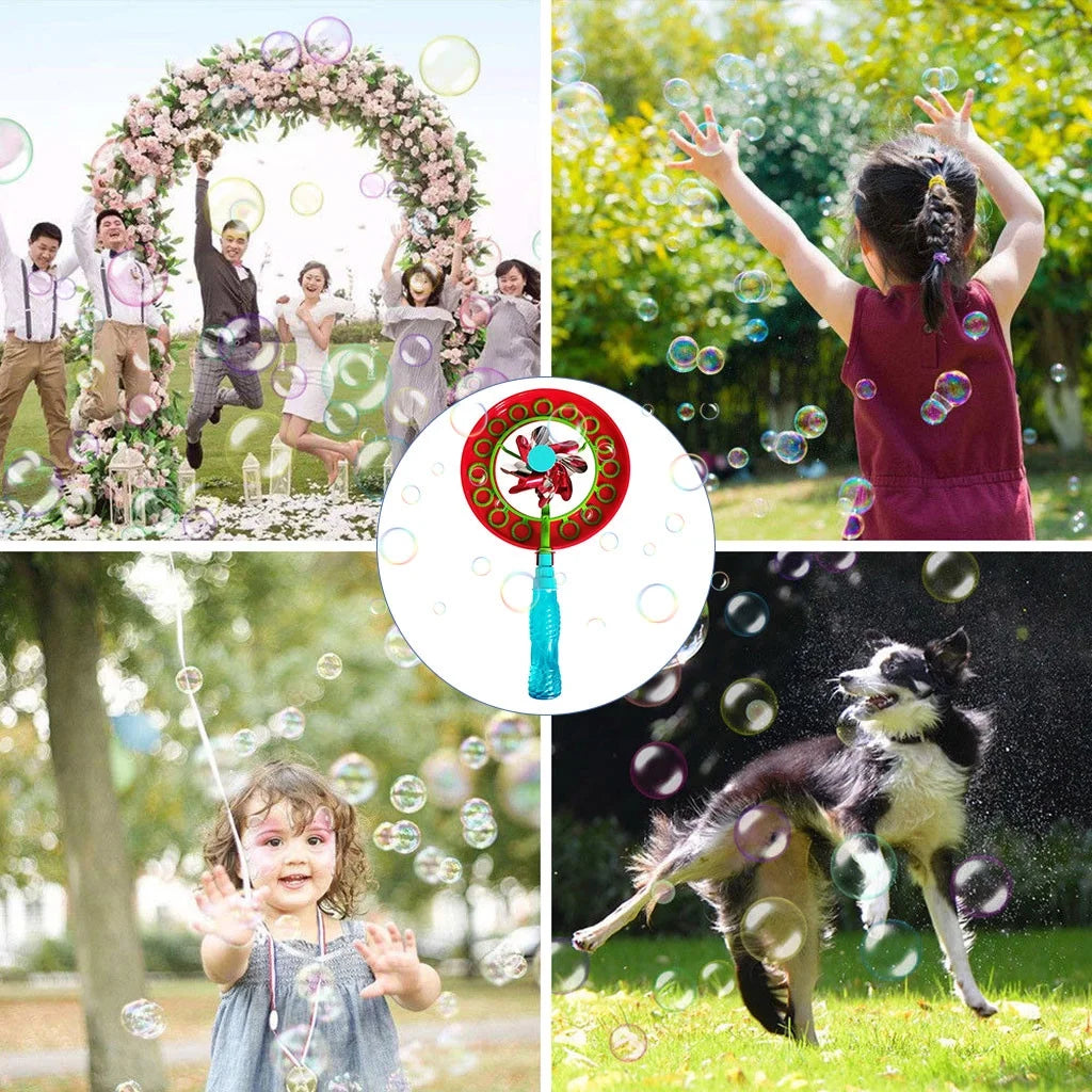 2-in-1 Bubble Stick Windmill Magic Portable Bubble Wand 20Ml L15910