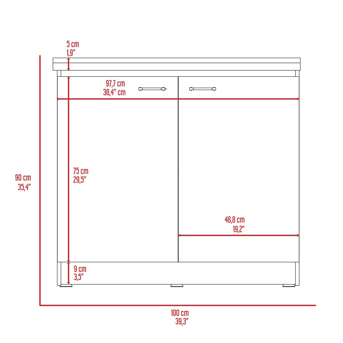 Espresso Utility Sink Cabinet B952110