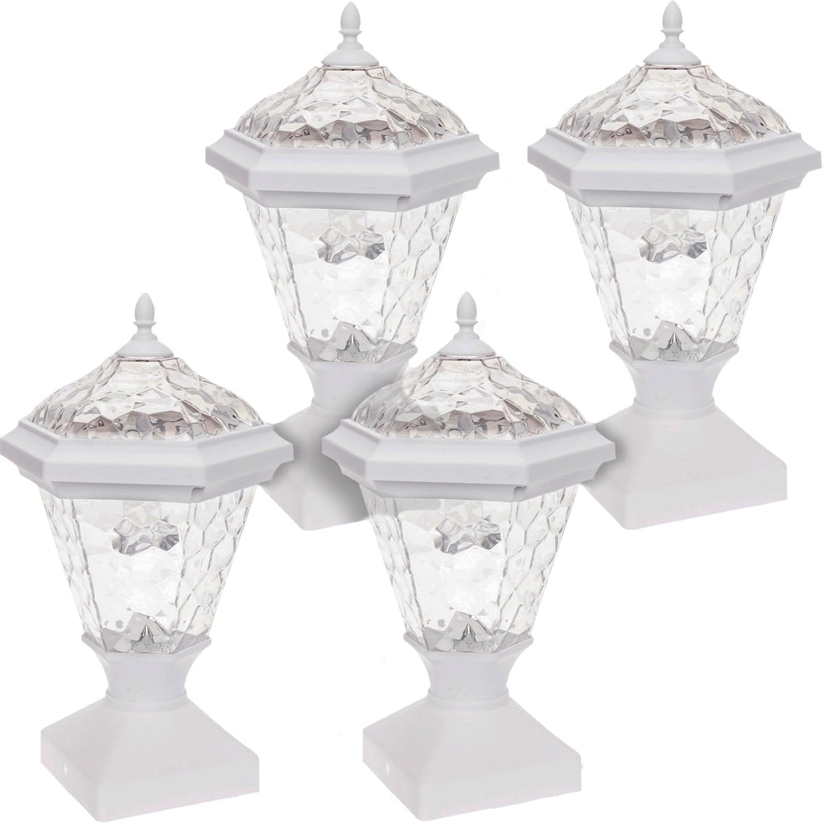 2 Pack Solar Post Cap Light for 4 x 4 Wood Posts W197955