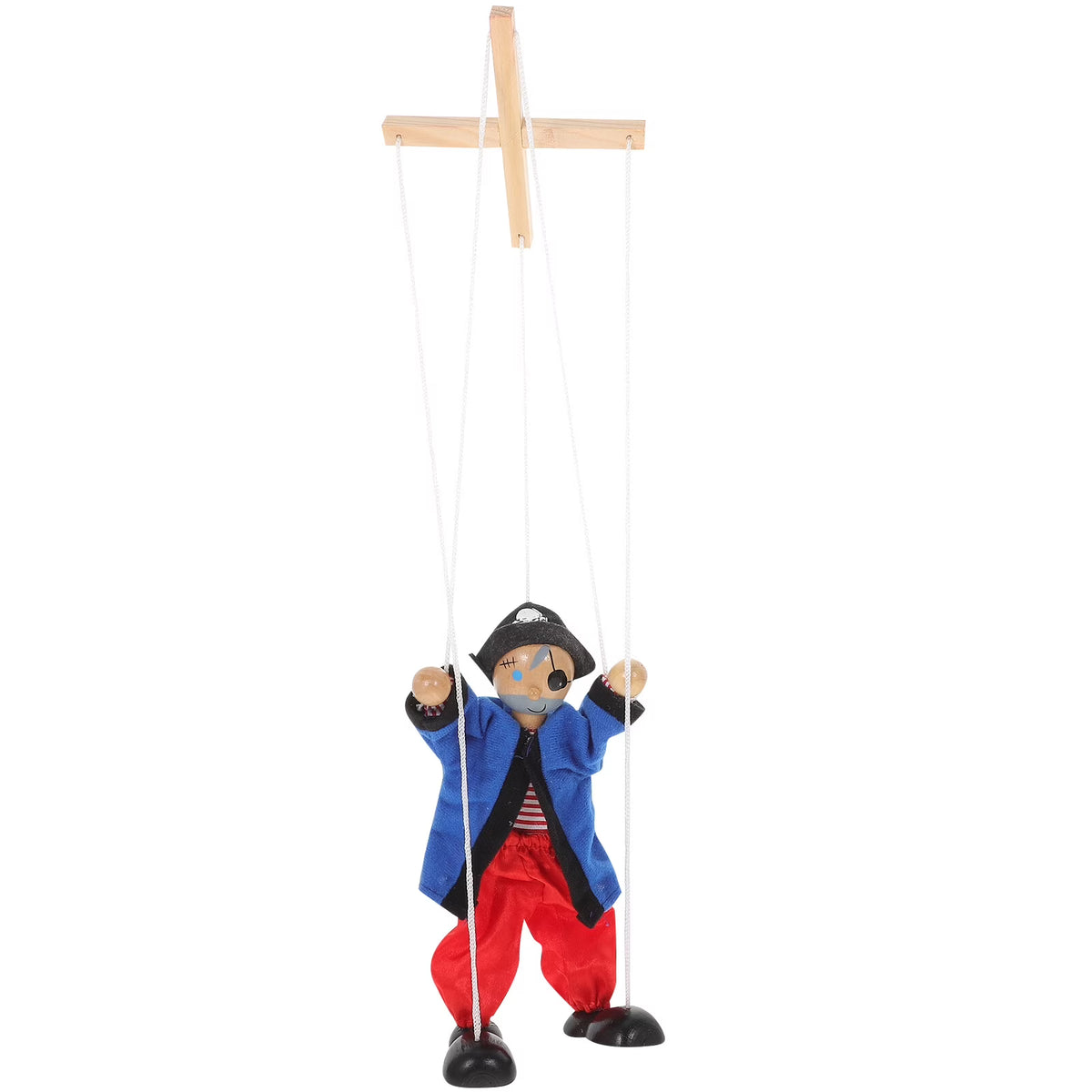 Wooden Pirate Marionette Interactive Toy Puppet B617354