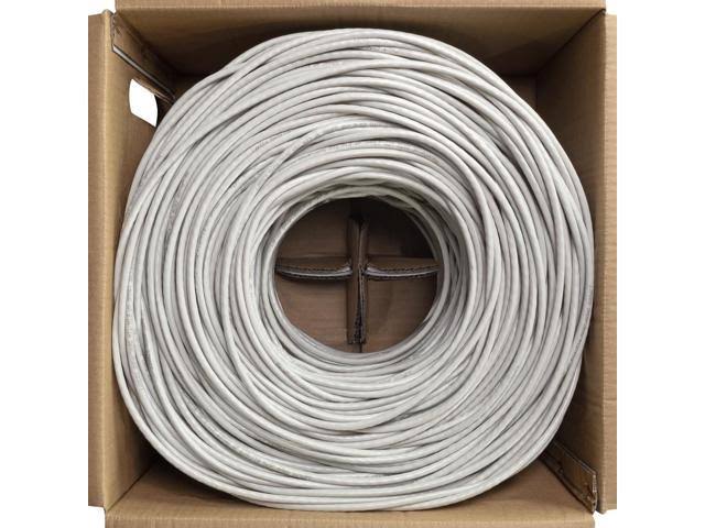Cat6 UTP CCA Ethernet Cable 1000 ft Grey J344472