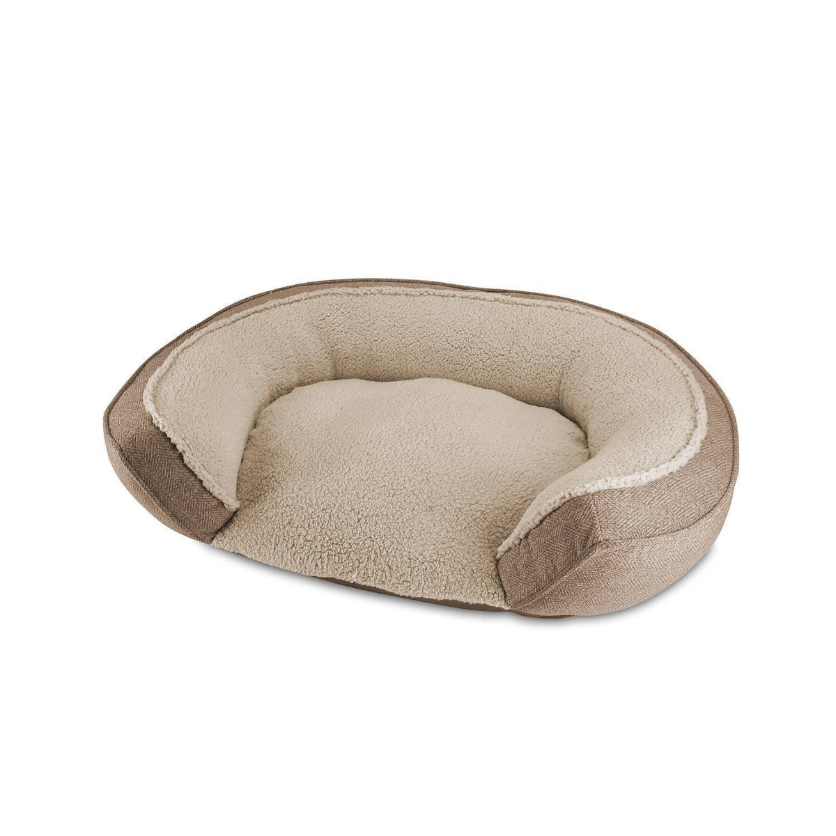 Brown Oval Pet Dog Bed W580943