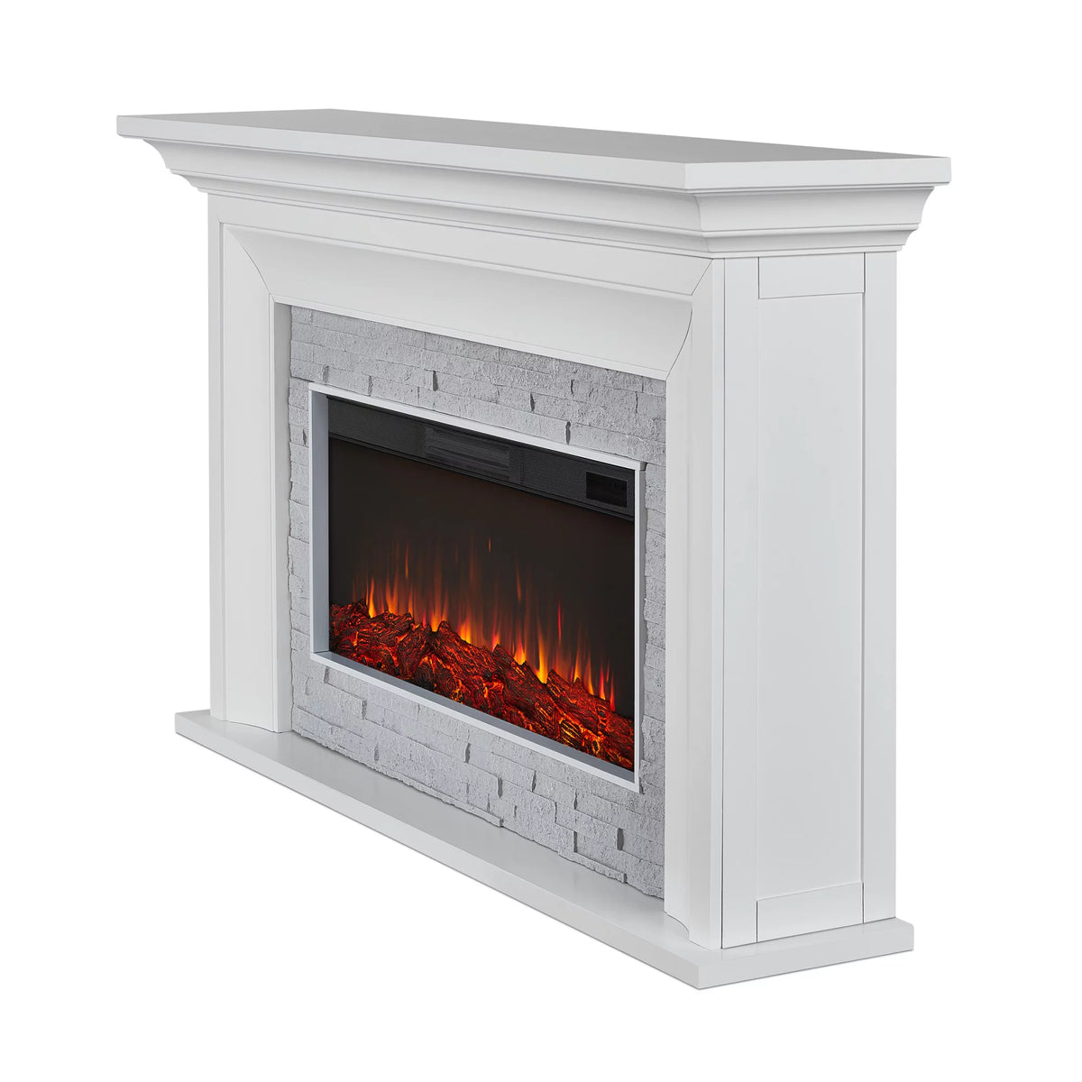 White Electric Mantel Fireplace O3111