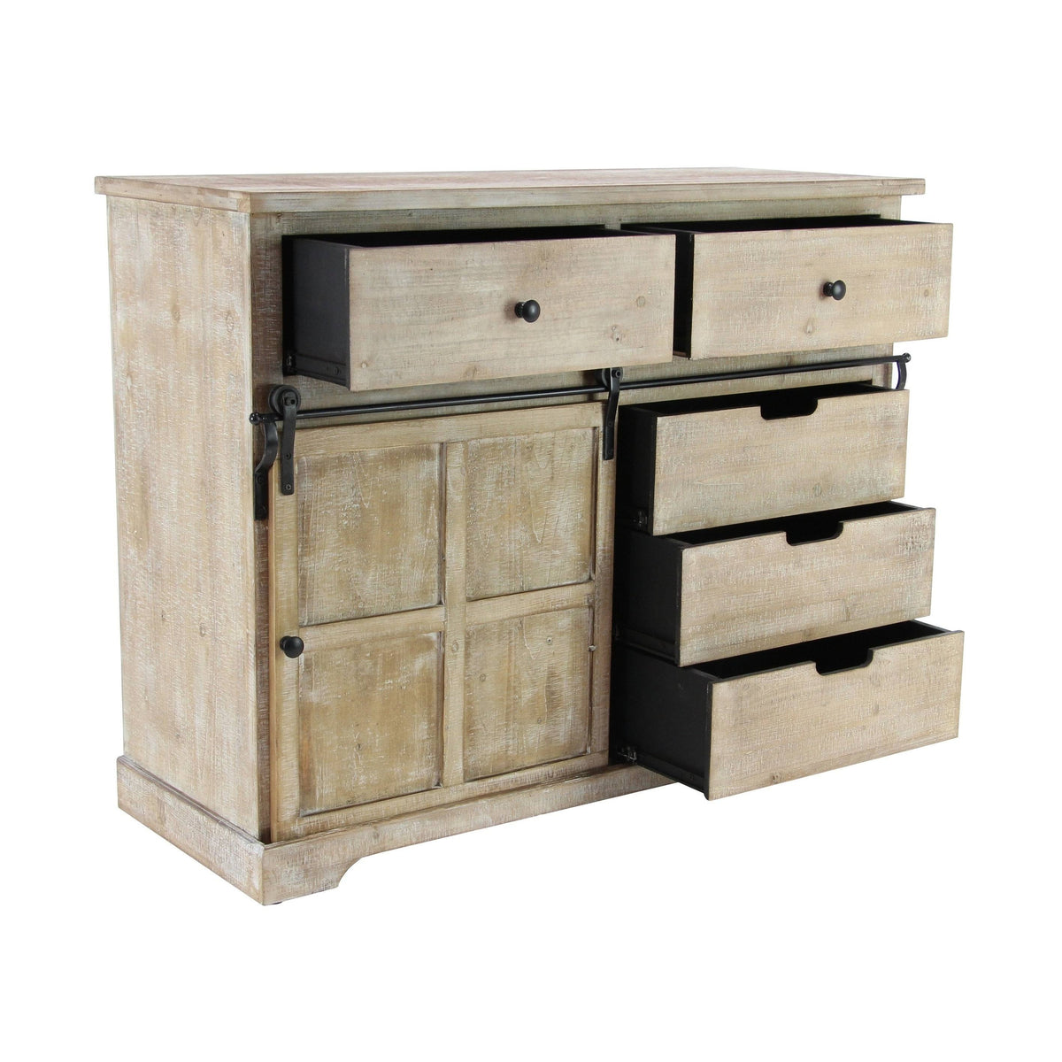 Brown Wood Farmhouse Cabinet G2511