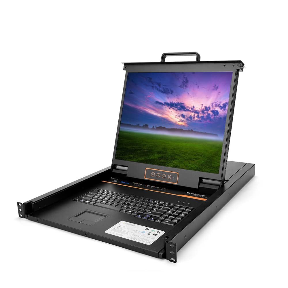 8 Port Rackmount KVM Console with 19 LCD Monitor, VGA, 1U, 1280×1024 W81562