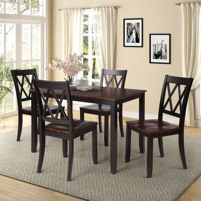5 Piece Solid Wood Dining Set L907