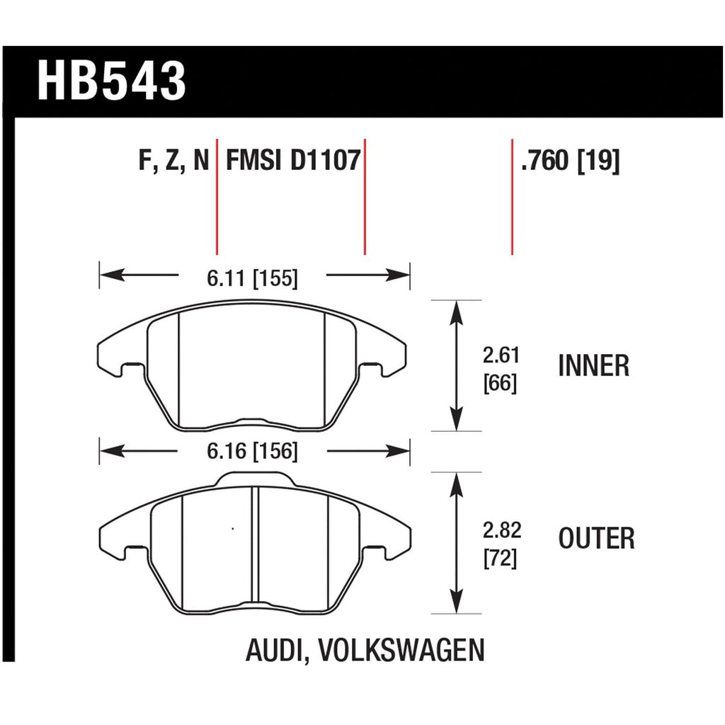 HP Plus Brake Pads X42365