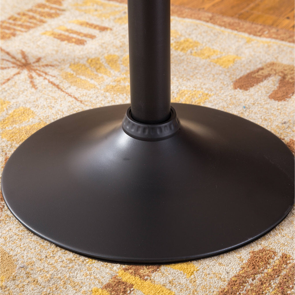 Black Round Adjustable Height Metal Bar Table Y5187