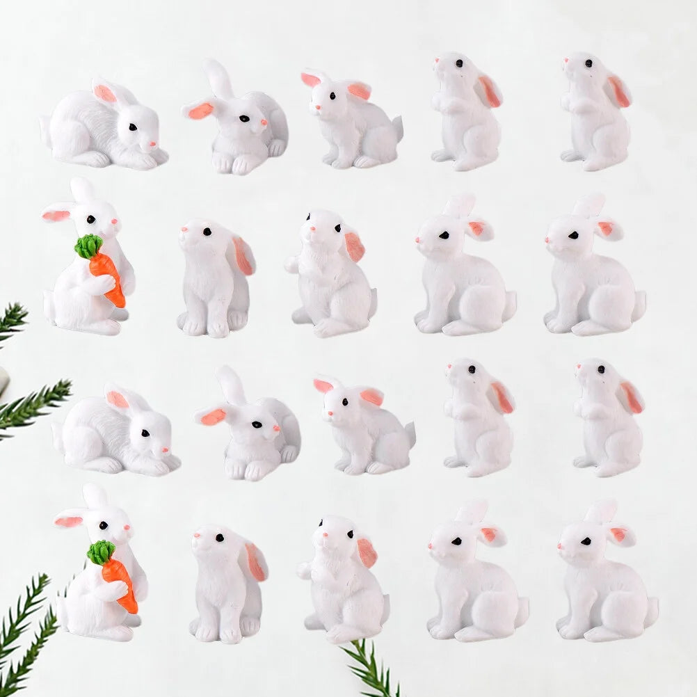 Rabbit Spring Decoration Dollhouse Plant Model Micro Landscape Accessories Child R2137
