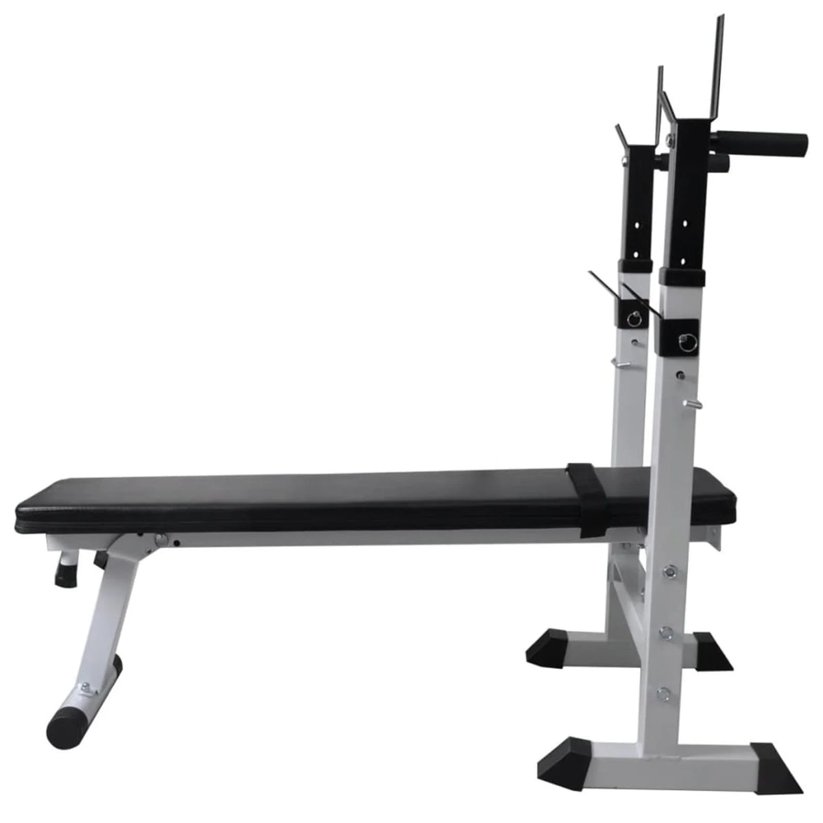 Workout Bench with Weight Rack, Barbell and Dumbbell Set 264.6 lb D9772