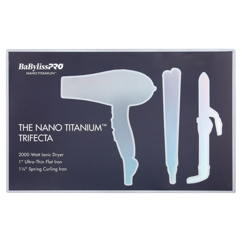 1 1/4" Spring Curling Iron, 1" Ultra-Thin Flat Iron, and Ionic Dryer Trio B141992