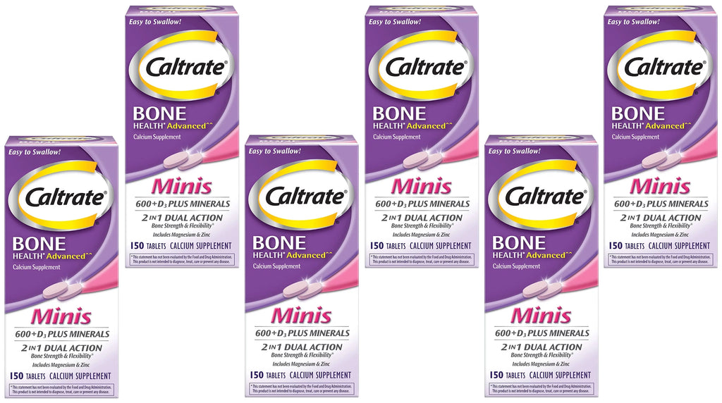 150 ea Calcium & Vitamin D3 Supplement Plus Minerals Mini Tablets G9517