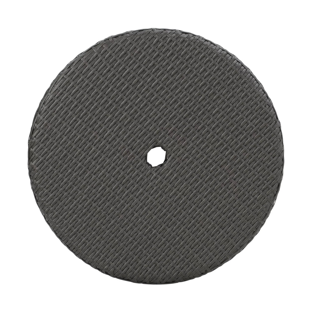 Grey Wicker Round Dining Table W8538