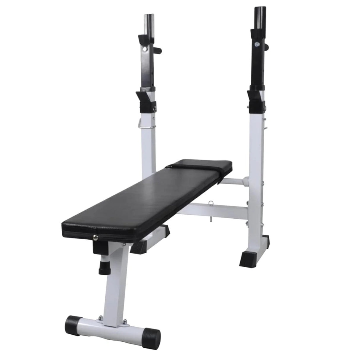 Workout Bench with Weight Rack, Barbell and Dumbbell Set 264.6 lb D9772