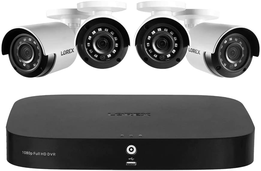 1080p HD 8-Channel 1TB Wired DVR Security System with 4 Bullet Cameras A691