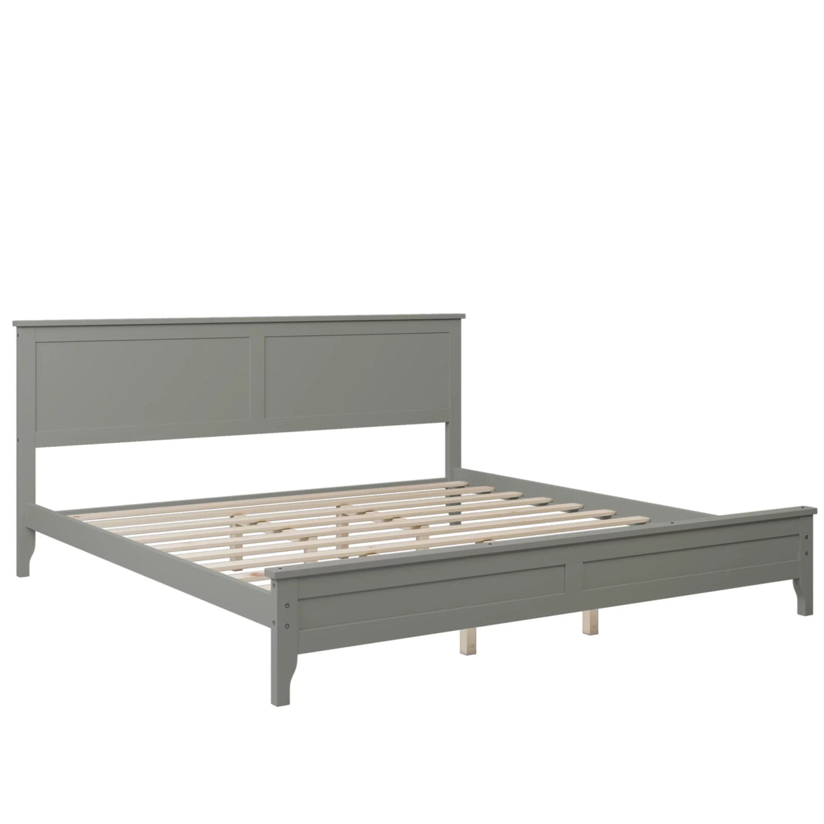 Solid Wood King Platform Bed N320