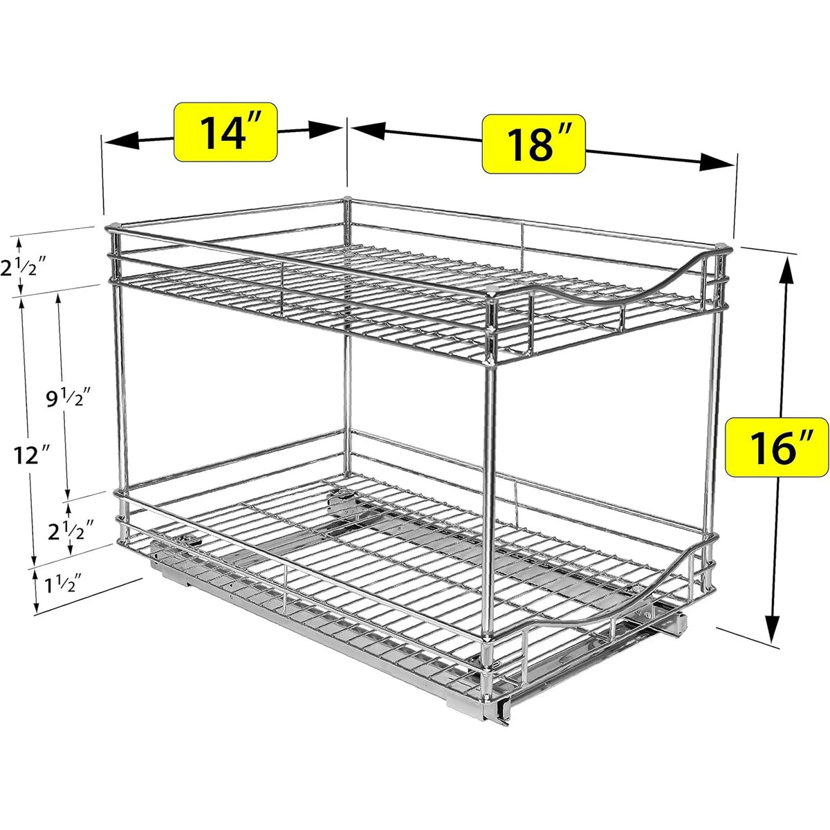 2 Tier Slide Out Drawer for Kitchen Cabinets P355650