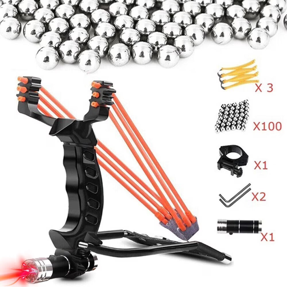 Slingshot with 100 Ammo Balls and 3 Bands A804