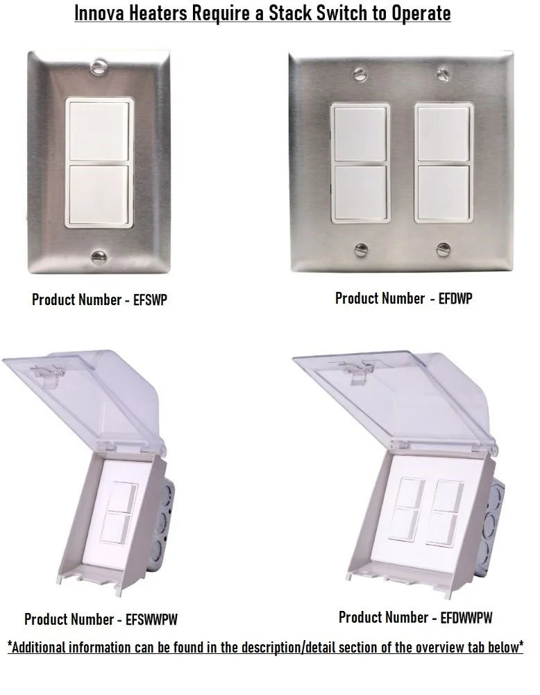 4000 Watt Electric Infrared Dual Element Wall Mount Heater O835