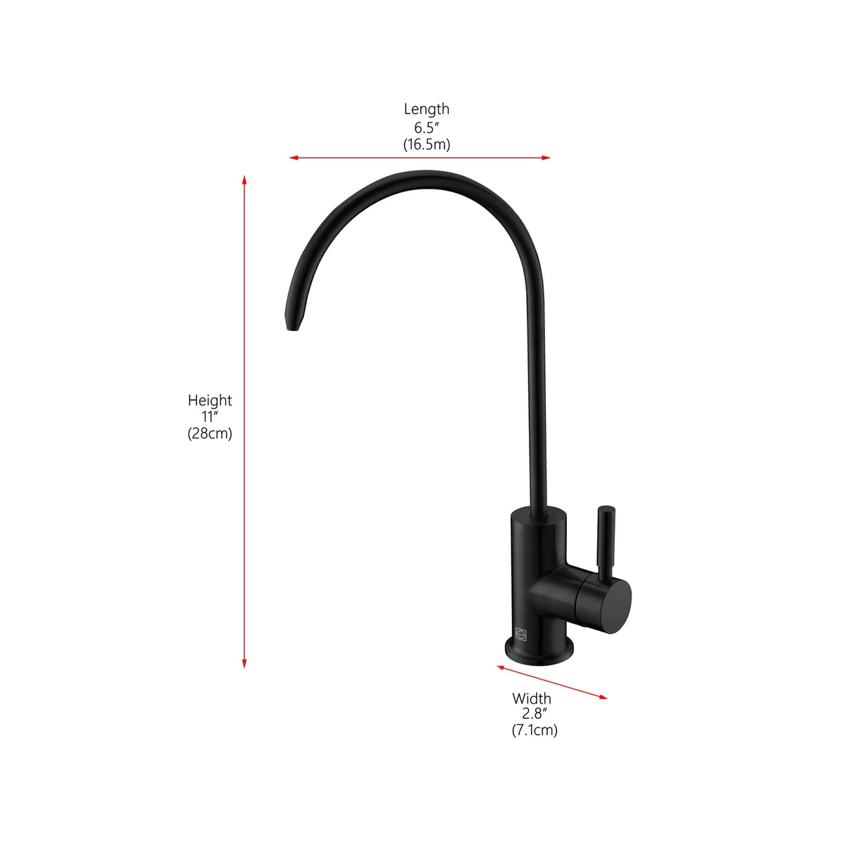 Single Handle Cold Water Dispenser Matte Black E5068