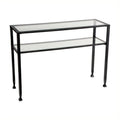 Black Sofa Table with Glass Top R790230