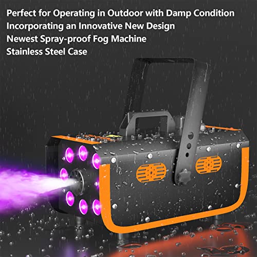 500W Fog Machine with 2 Remotes and 8 LED Lights J234943
