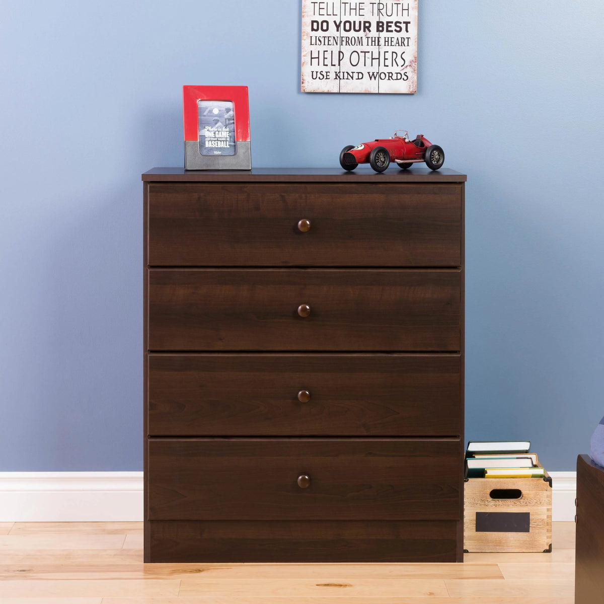 Espresso 4-Drawer Vertical Dresser K579000