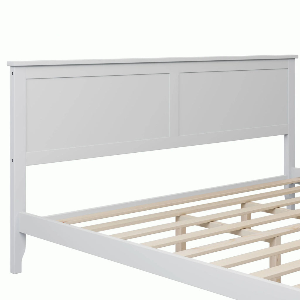 Solid Wood King Platform Bed N320