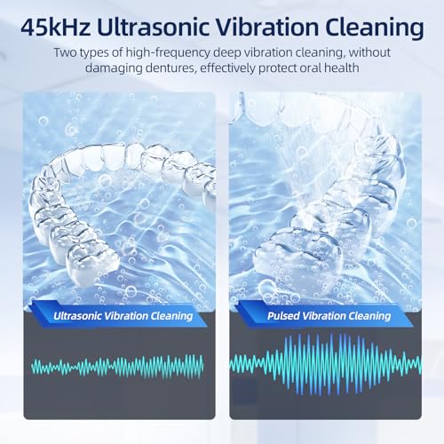 Ultrasonic Retainer Cleaner with 200ML Capacity, 45kHz, 4 Modes Q37209