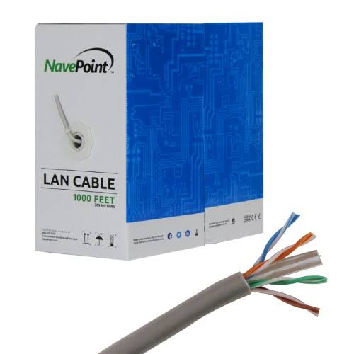 Cat6 UTP CCA Ethernet Cable 1000 ft Grey J344472