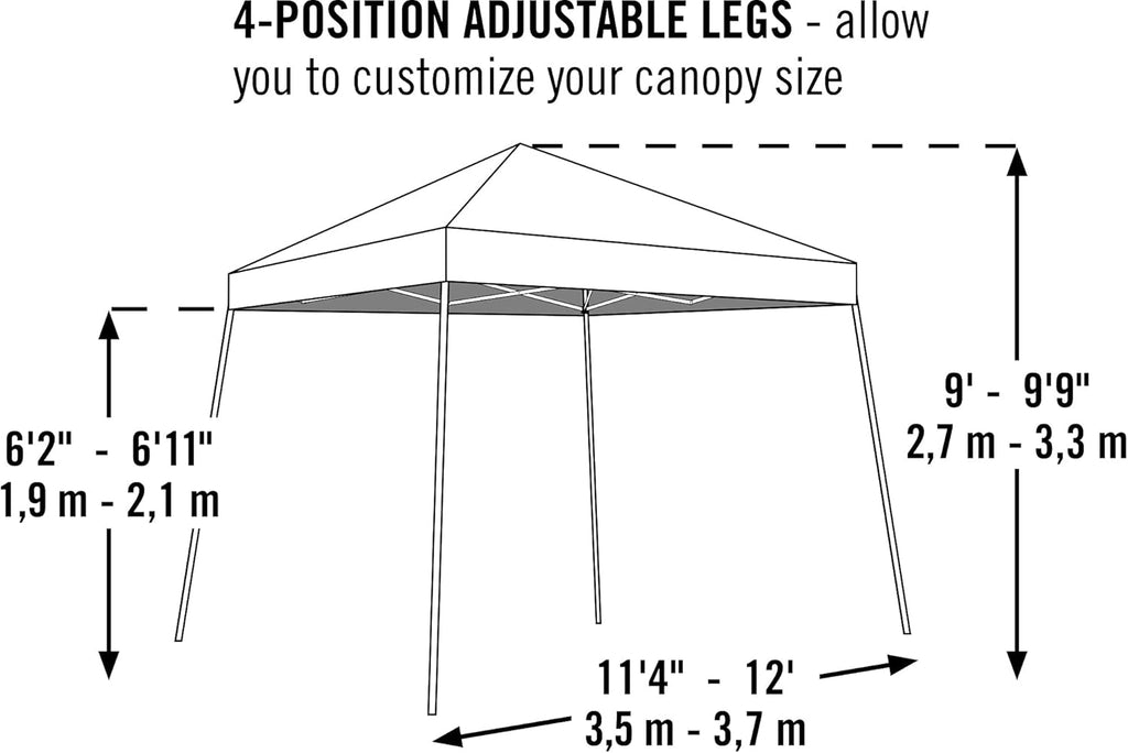 12 x 12 ft Terracotta Pop-Up Canopy with Roller Bag R45696