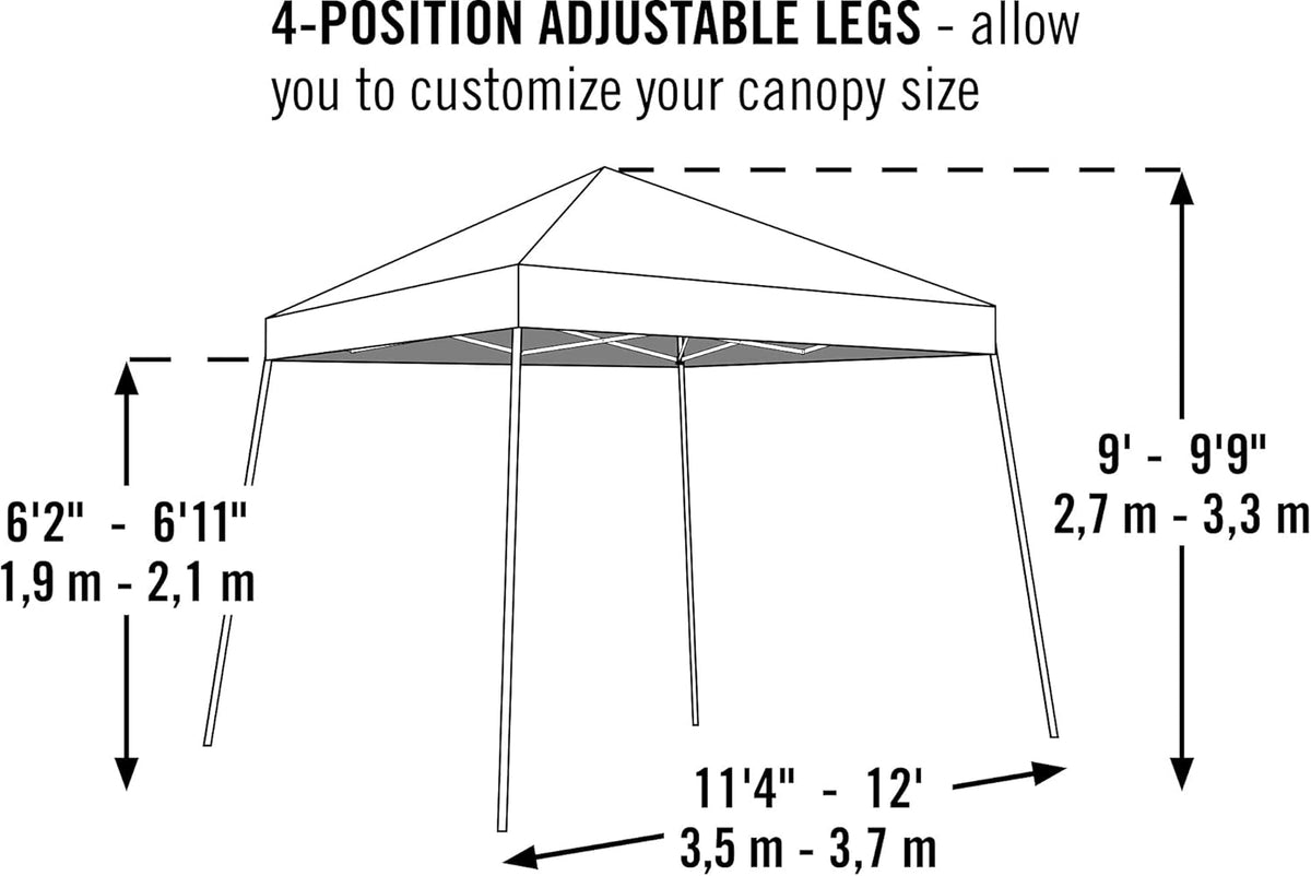 12 x 12 ft Terracotta Pop-Up Canopy with Roller Bag R45696