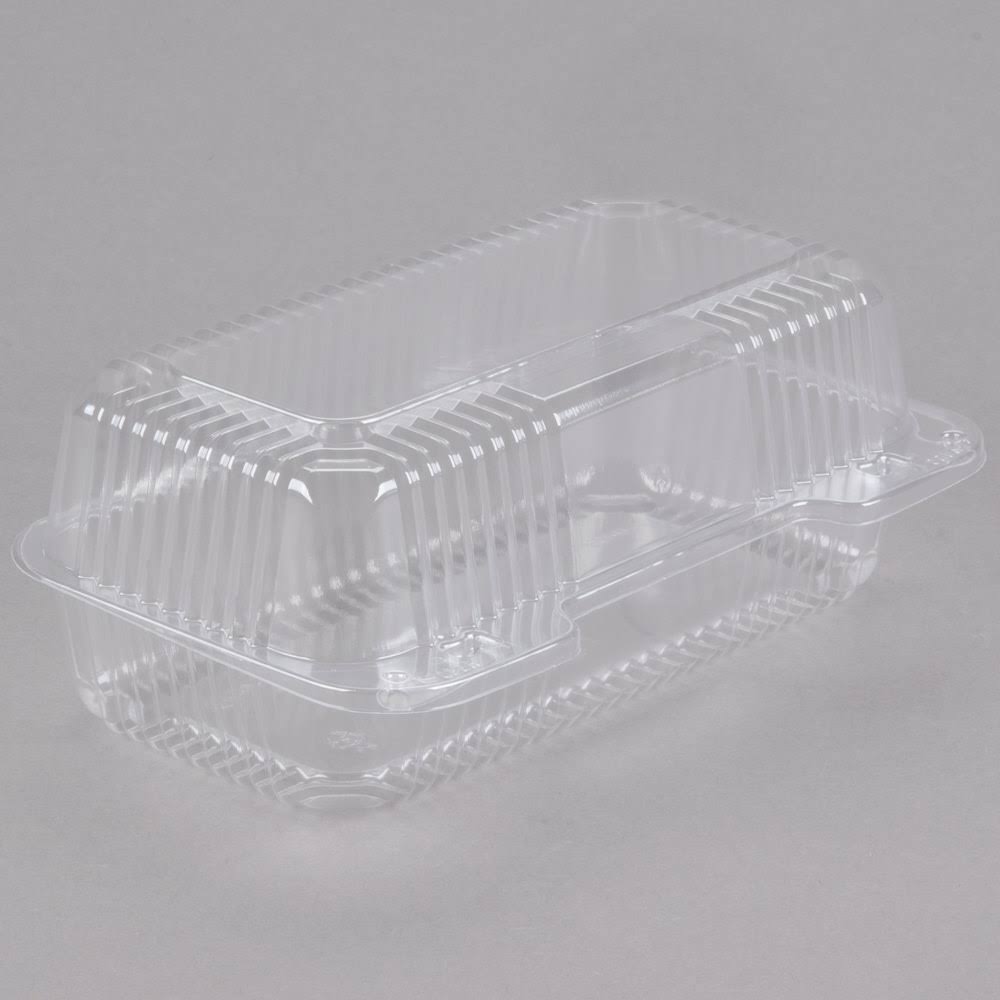 Clear Hinged Lid Containers, 250/Carton V453634